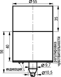 Габариты ISN HF5A5-43N-R35-LZ